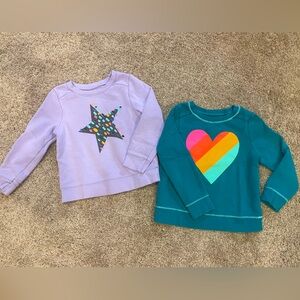 Cat & Jack Fleece 3T Sweatshirt Bundle Purple Green